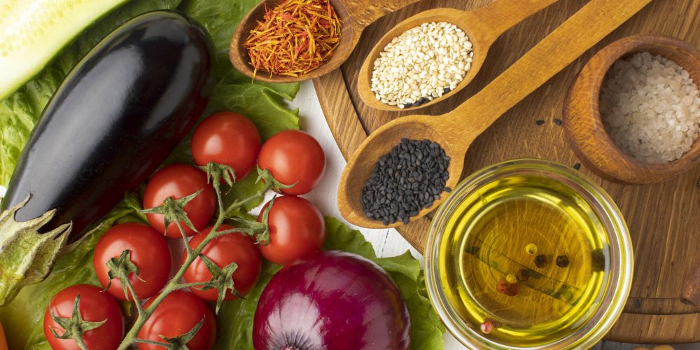 view-raw-vegetables-composition S